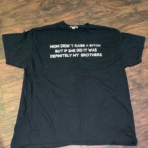 Black Graphic Tee with Bold Statement